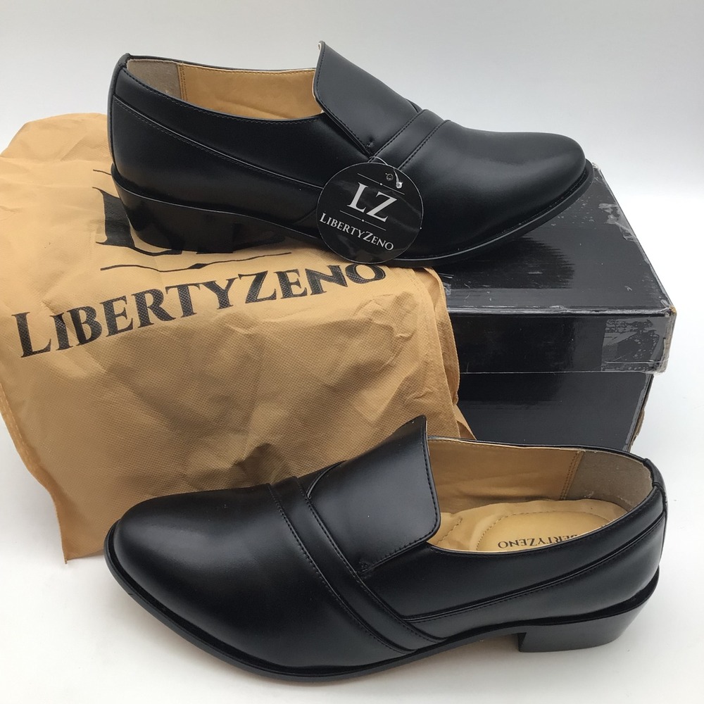 Liberty Zeno Mens 7173-07 Black Slip On Dress Loafers Shoes Size 9‎ NEW